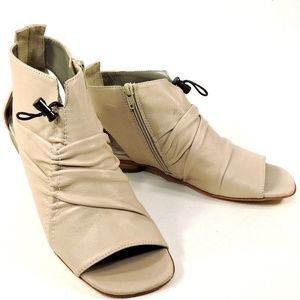 IXOS 🇮🇹 WOMEN'S BEIGE SOFT LEATHER SUMMER FASHION ANKLE BOOTIE